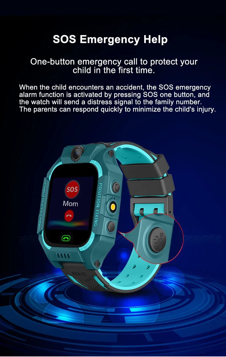 Kids Smart Watch with GPS Tracker & Waterproof Design