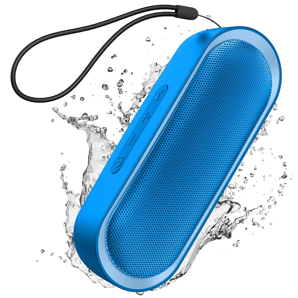 LENRUE Bluetooth Speakers Waterproof Portable Speakers with TWS 24 Playtime Stereo Sound Wireless for Home Shower Pool Beach Outdoor (Blue)