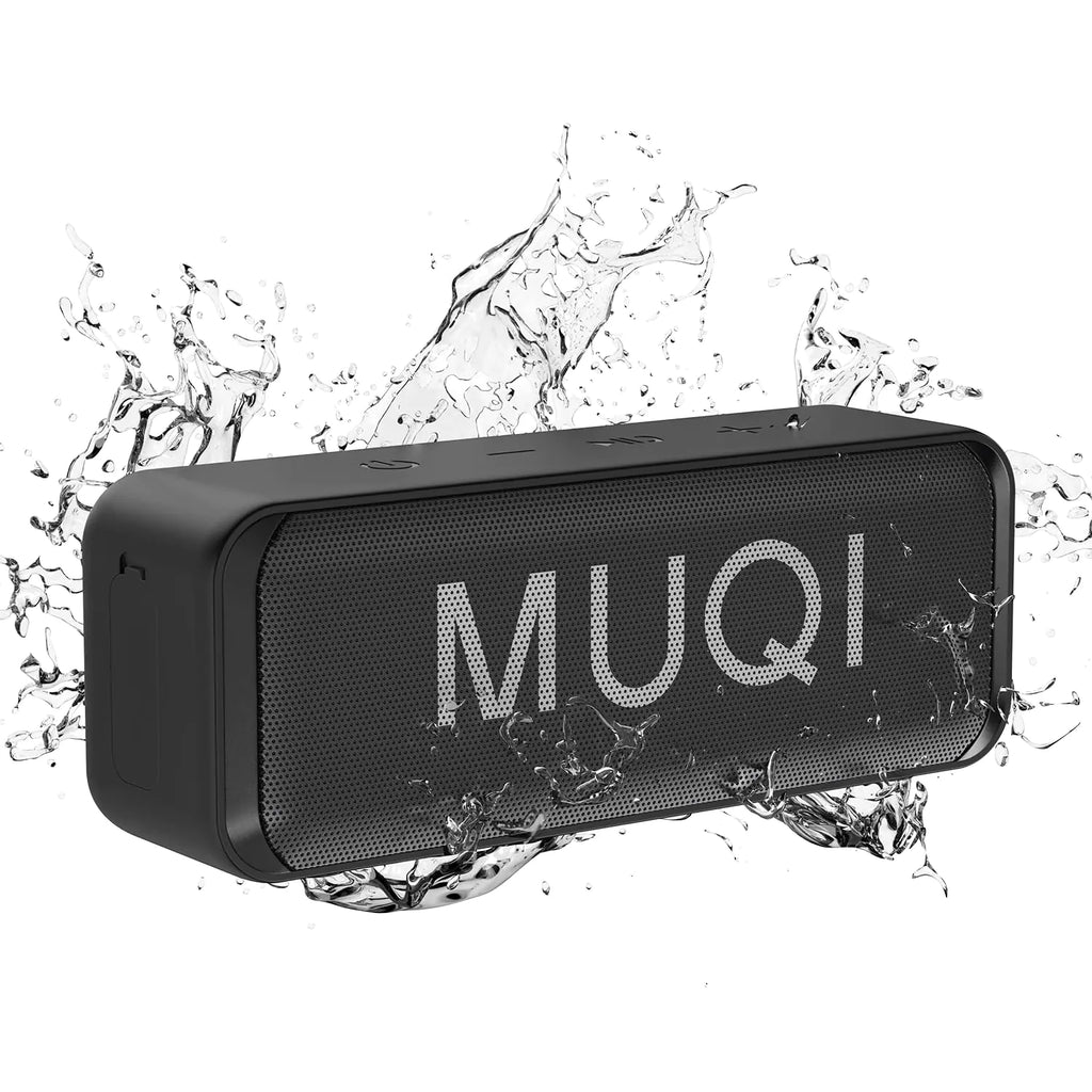 MUQI Bluetooth Speaker IPX7 Waterproof Portable Wireless Speaker with 24H Playtime 10W Stereo Sound 66ft Bluetooth Range Dual Pairing for Outdoor Travel Home