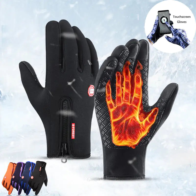Premium Thermal Winter Gloves – Touch Screen Waterproof with Fleece