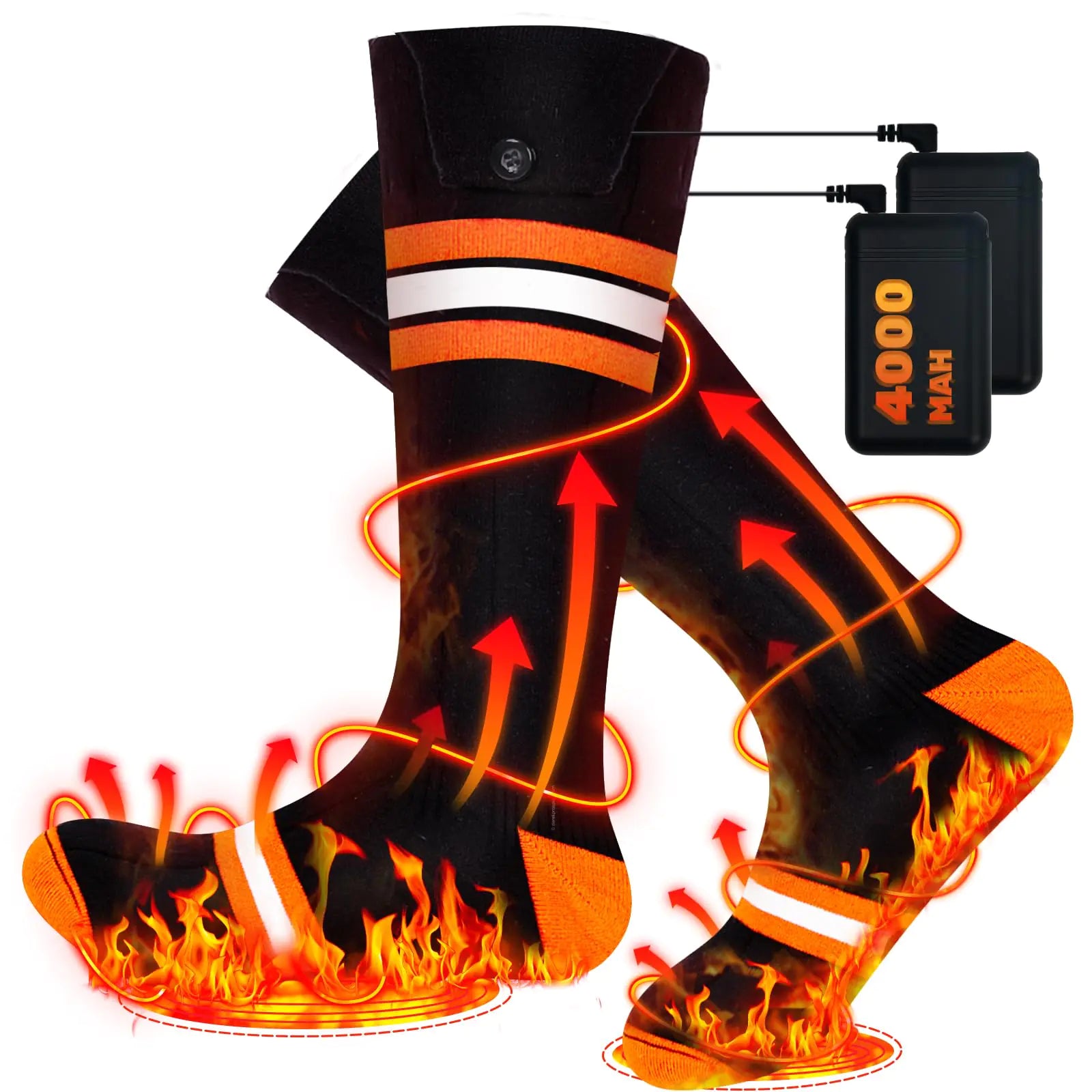 Premium Heated Socks – 8-Hour Battery, Rechargeable & Washable